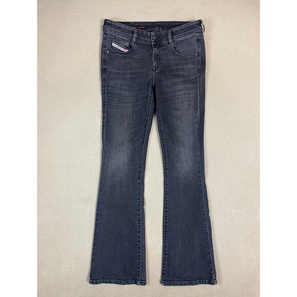 Diesel Denim - Diesel Jeans Womens‎ 27 Black Flare Leg Mid Rise Stretch Designer Denim